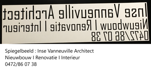 plakletters architect onse Vanneuville