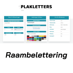 Raambelettering - Raamstickers