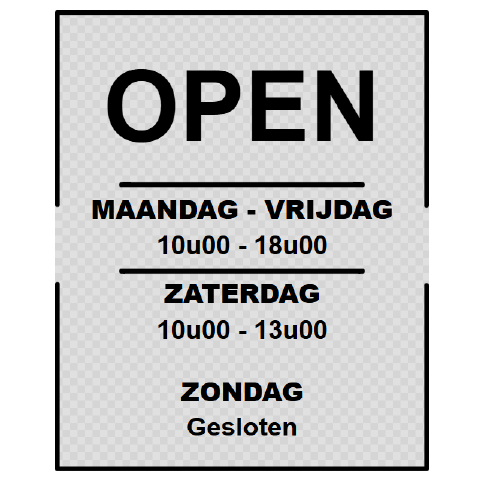 Openingsuren – 1 – kader met opening midden