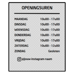 Openingsuren -3- kader afgerond plus instagram